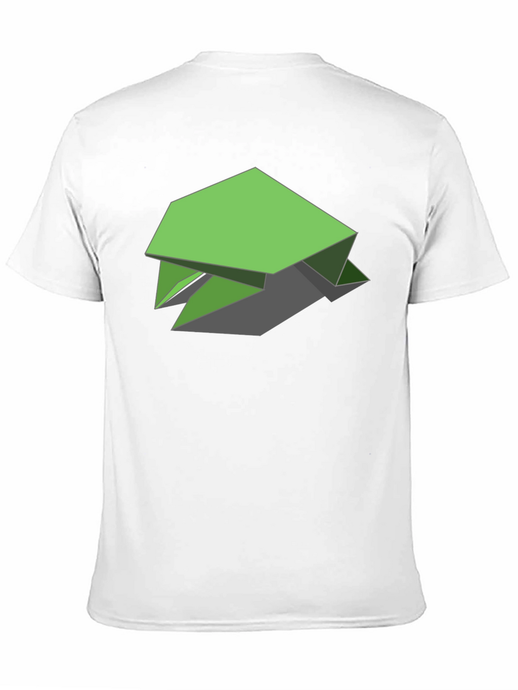 Geometric Green Turtle Graphic Tee - Black