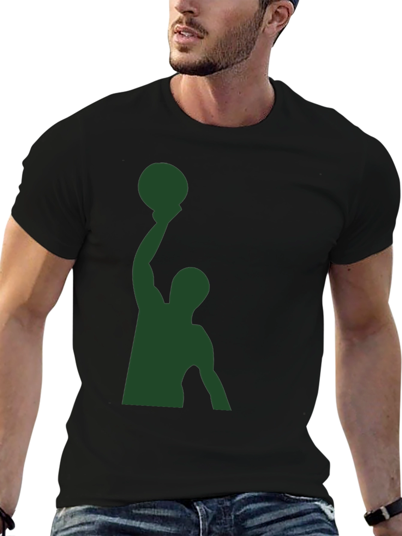 Basketball Player Silhouette Graphic T-Shirt