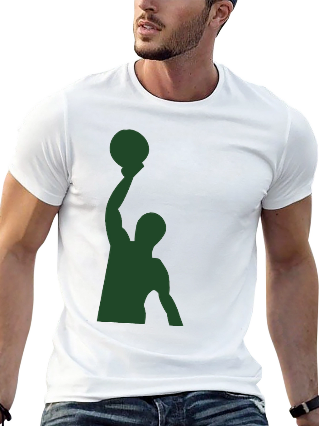 Basketball Player Silhouette Graphic T-Shirt