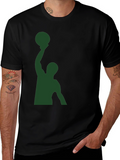 Basketball Player Silhouette Graphic T-Shirt