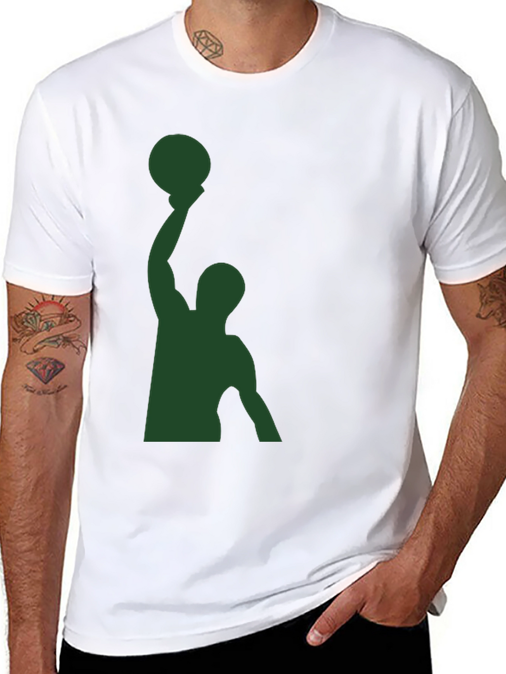 Basketball Player Silhouette Graphic T-Shirt