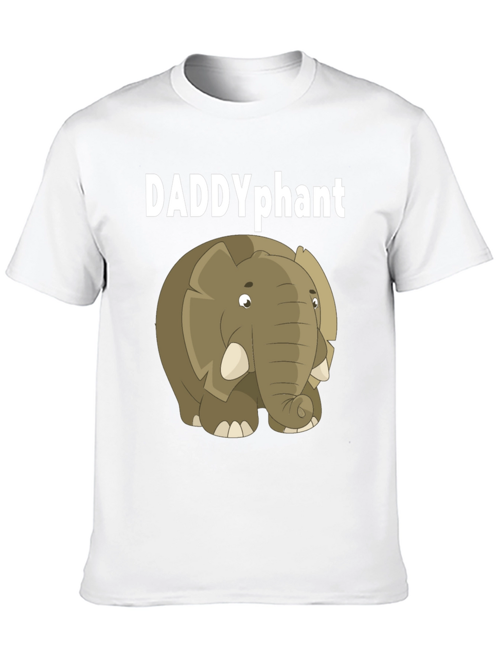 DADDYphant Elephant Cartoon Black T-Shirt