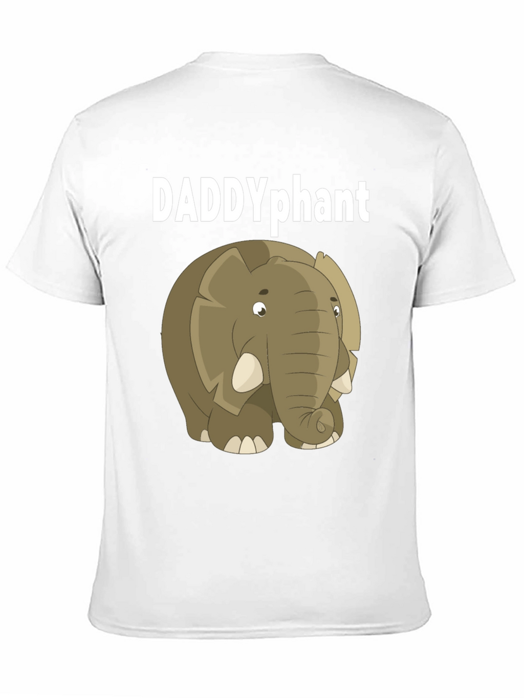 DADDYphant Elephant Cartoon Black T-Shirt