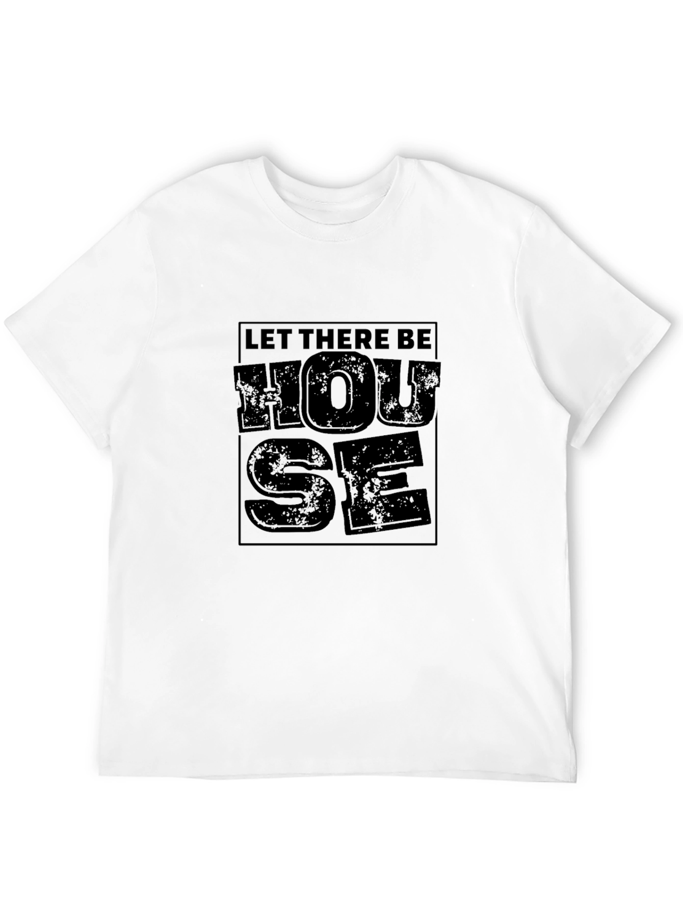 Let There Be House Black Graphic T-Shirt