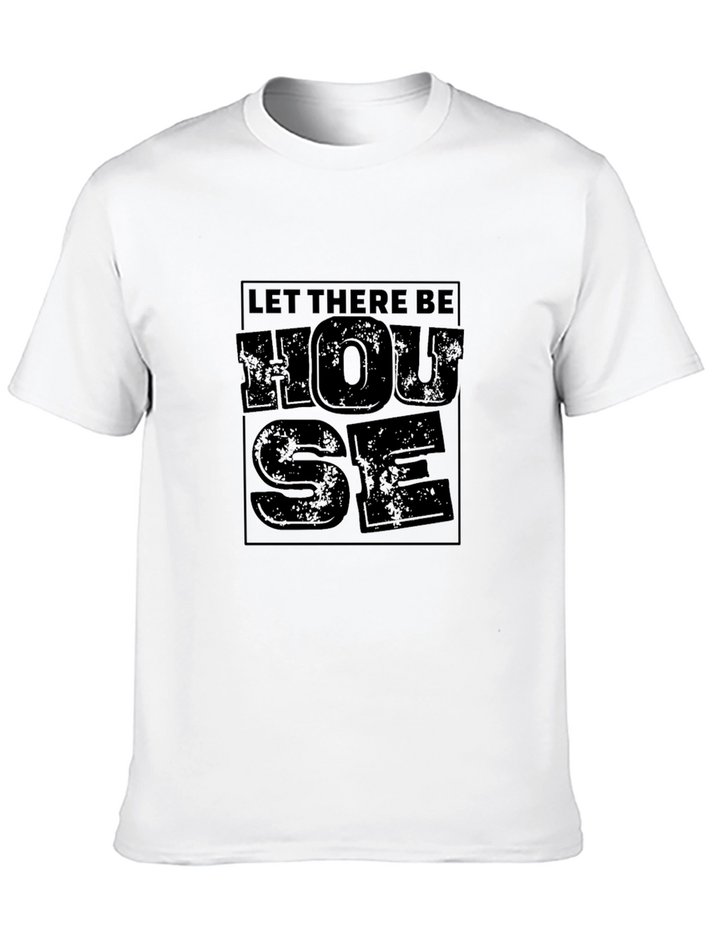 Let There Be House Black Graphic T-Shirt