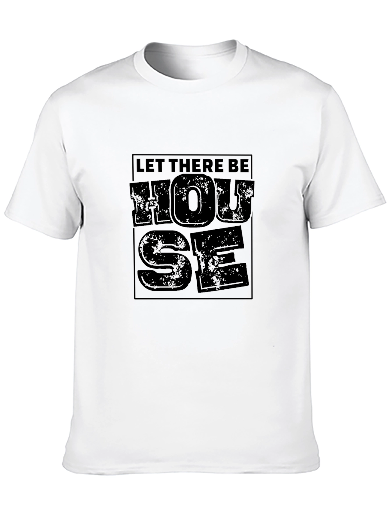 Let There Be House Black Graphic T-Shirt