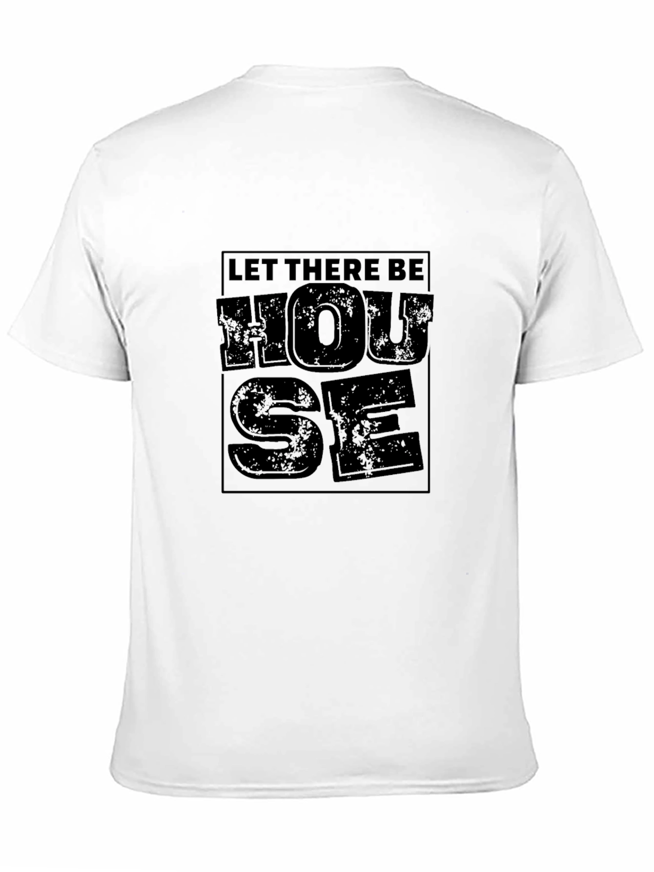 Let There Be House Black Graphic T-Shirt