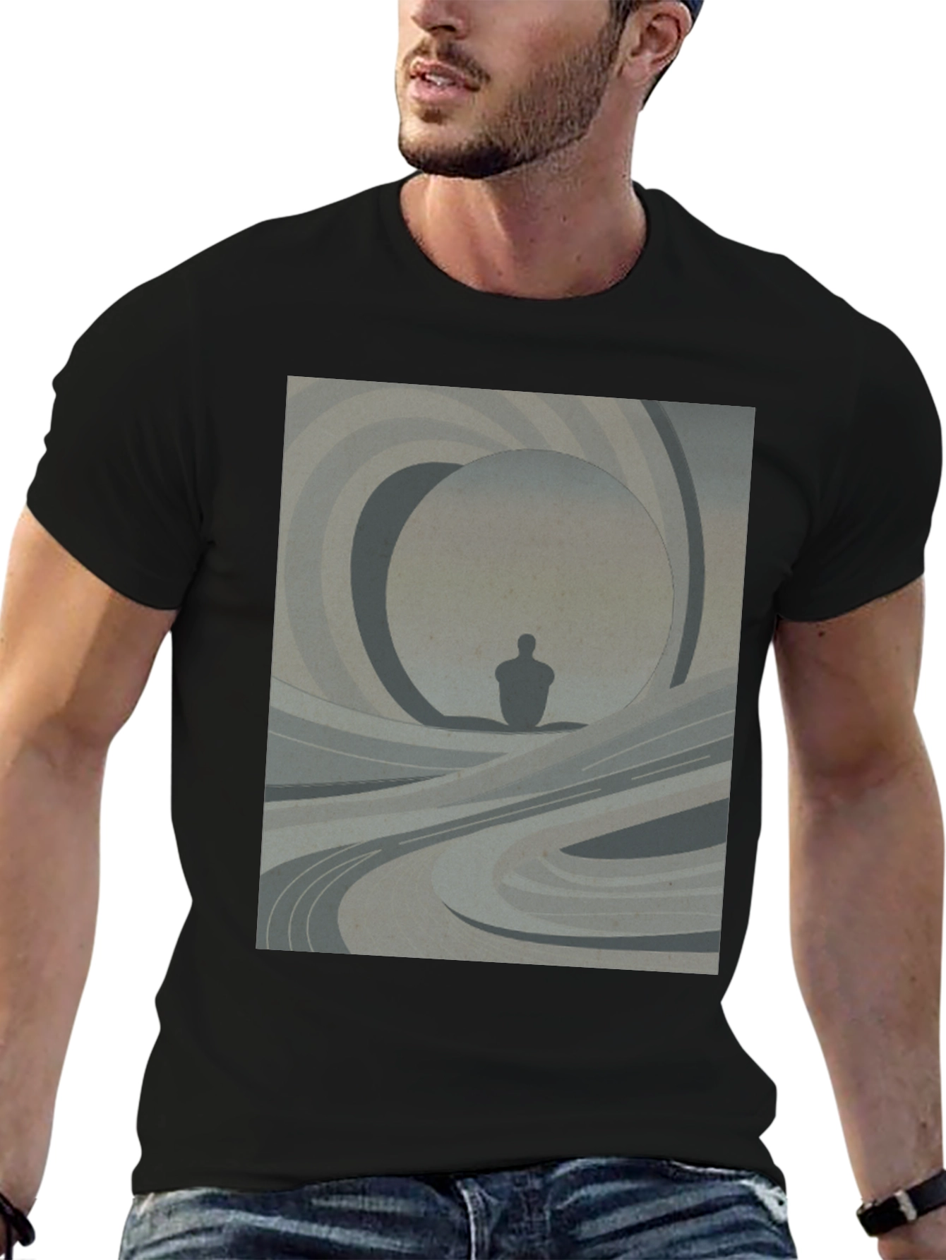 Abstract Silhouette Graphic Tee - Modern Art Shirt