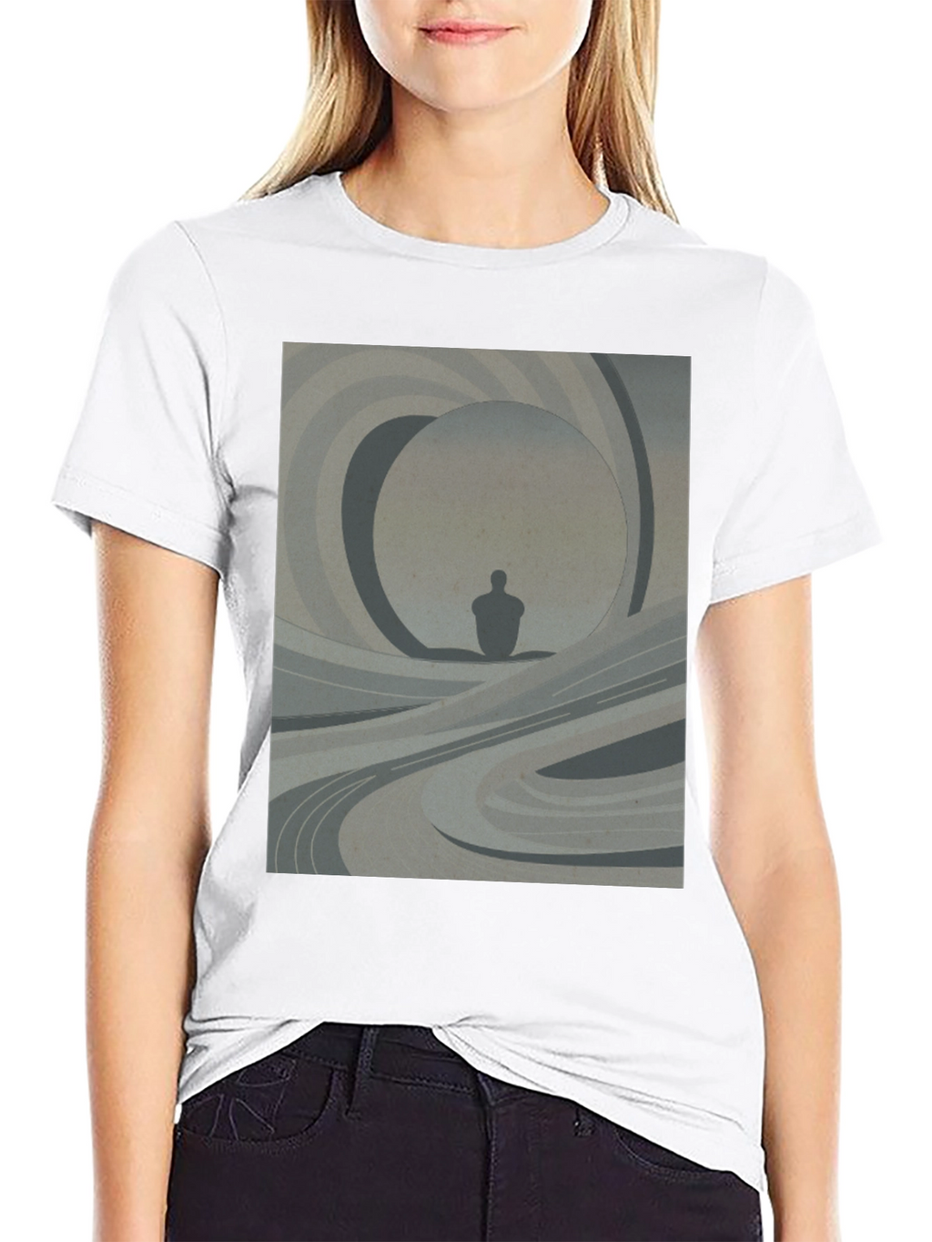 Abstract Silhouette Graphic Tee - Modern Art Shirt