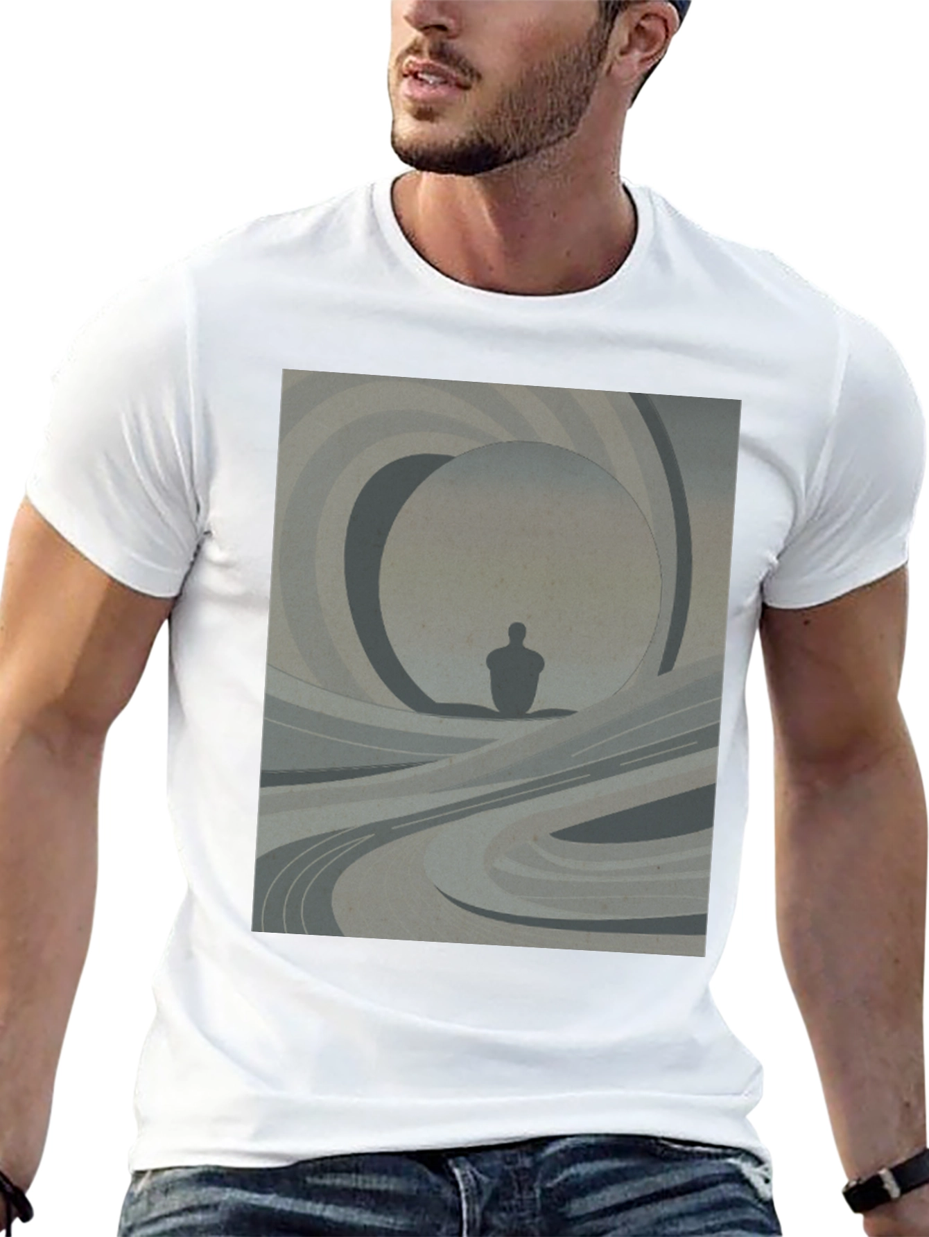 Abstract Silhouette Graphic Tee - Modern Art Shirt