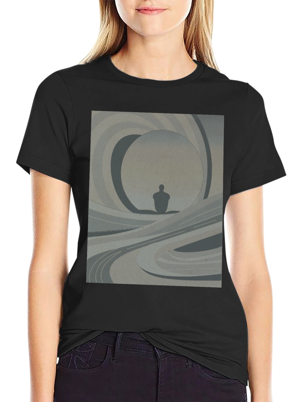 Abstract Silhouette Graphic Tee - Modern Art Shirt
