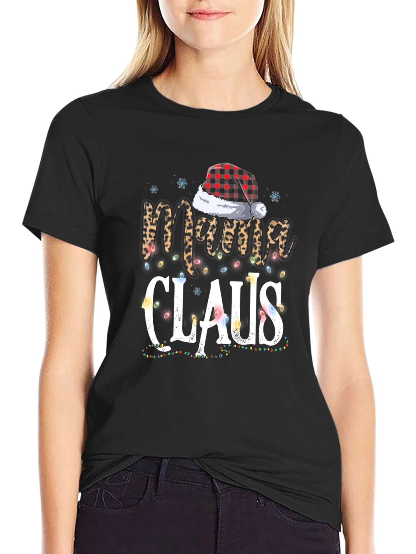 Mama Claus Christmas Graphic Tee Shirt