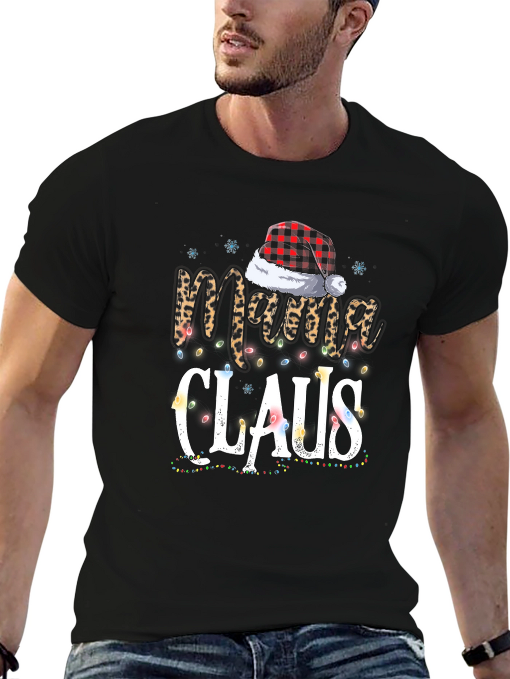 Mama Claus Christmas Graphic Tee Shirt