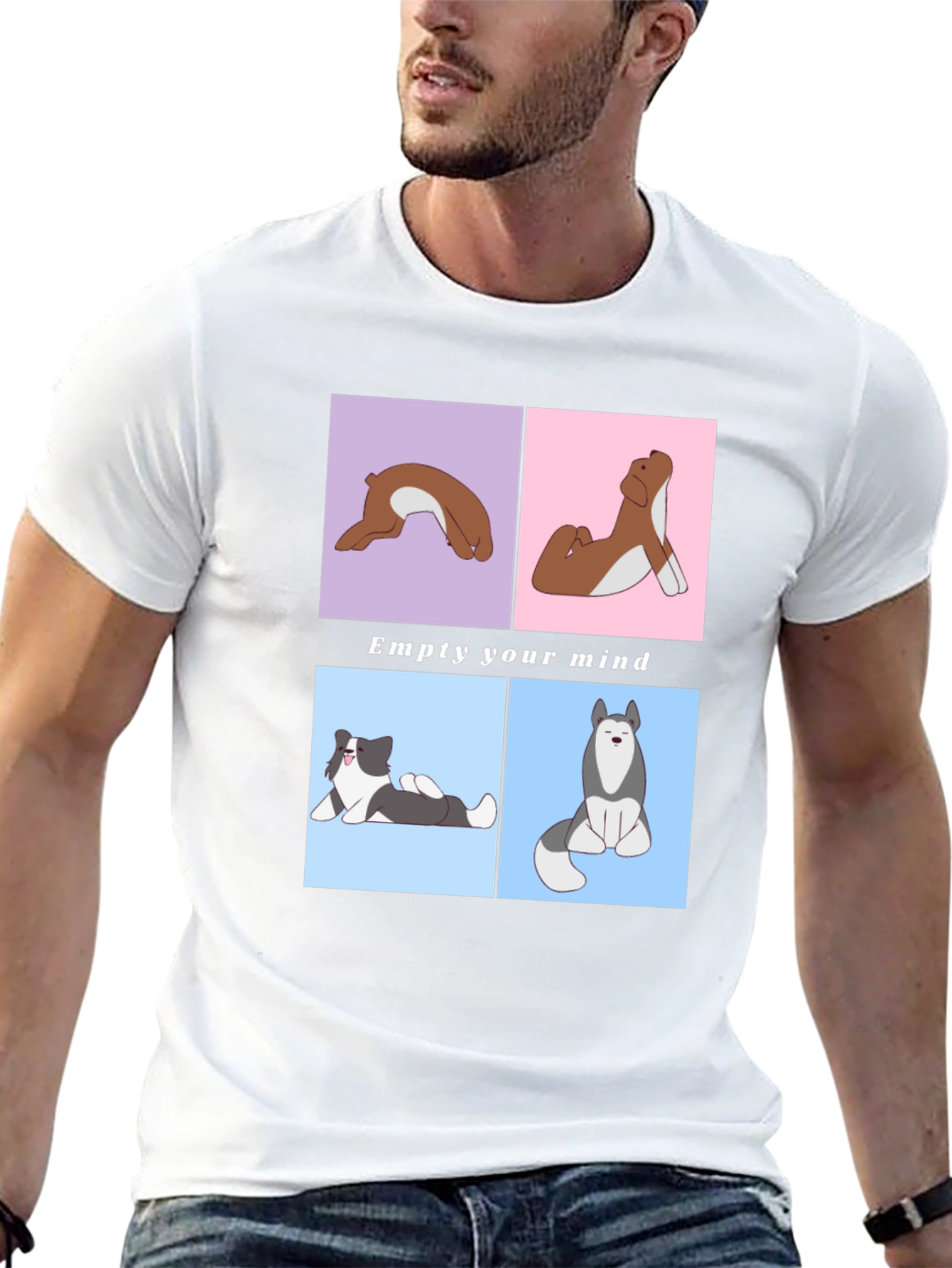 Yoga Dog Graphic Tee - Empty Your Mind