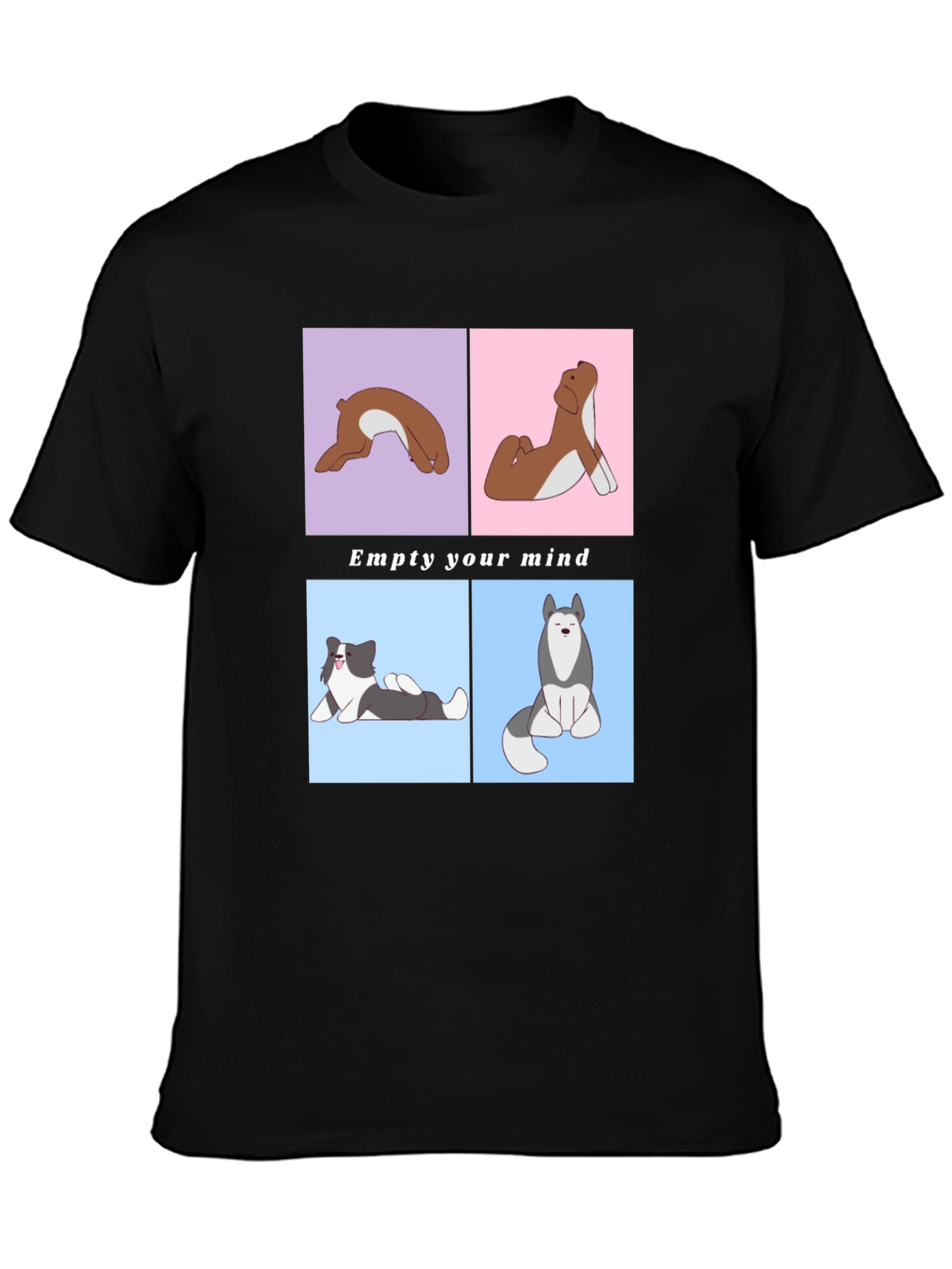 Yoga Dog Graphic Tee - Empty Your Mind