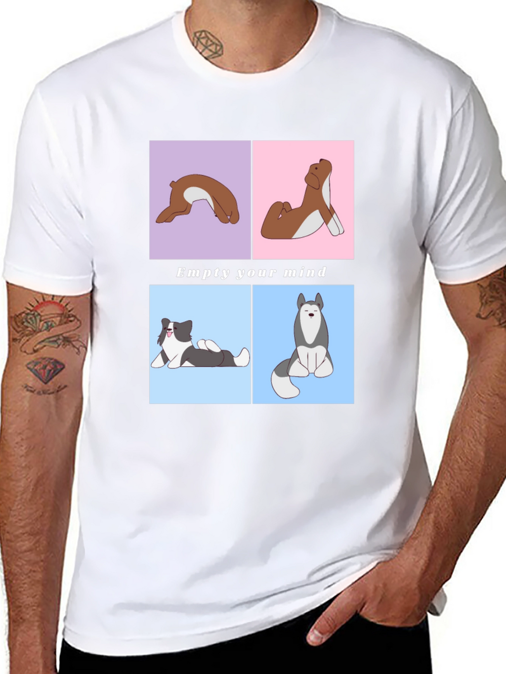 Yoga Dog Graphic Tee - Empty Your Mind