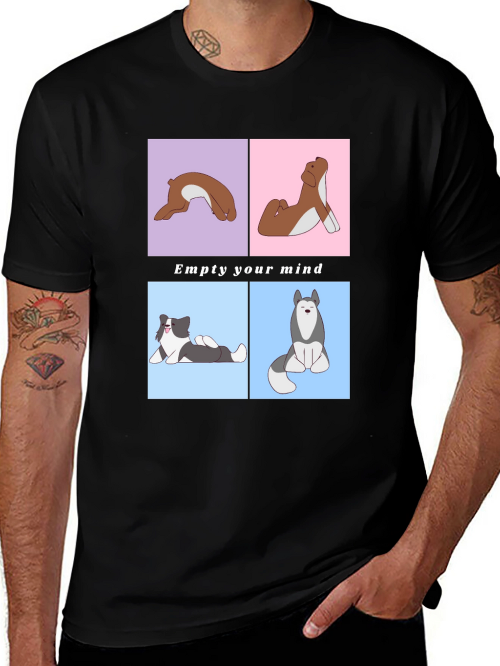 Yoga Dog Graphic Tee - Empty Your Mind