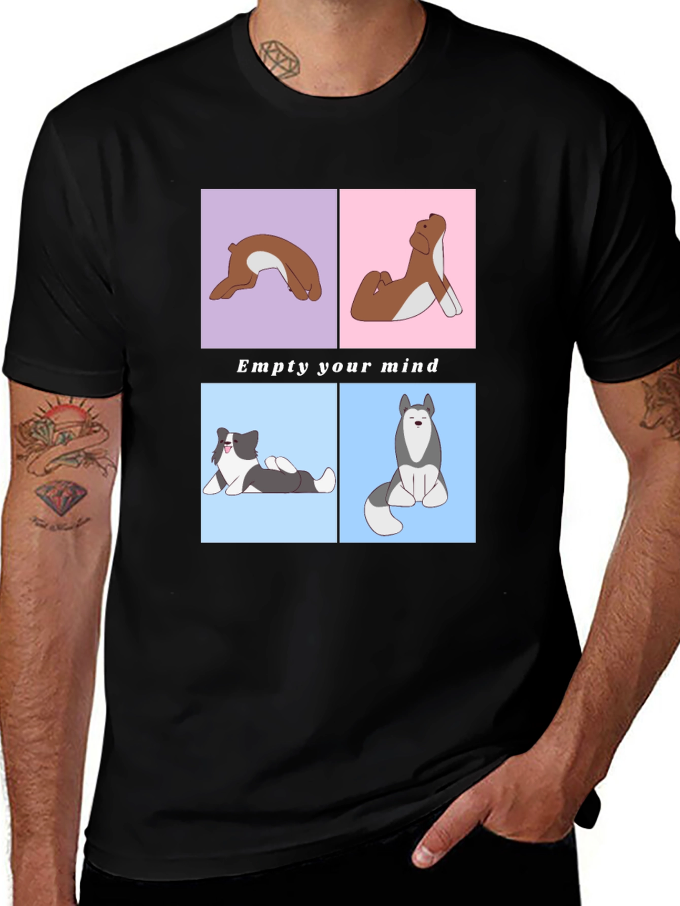 Yoga Dog Graphic Tee - Empty Your Mind