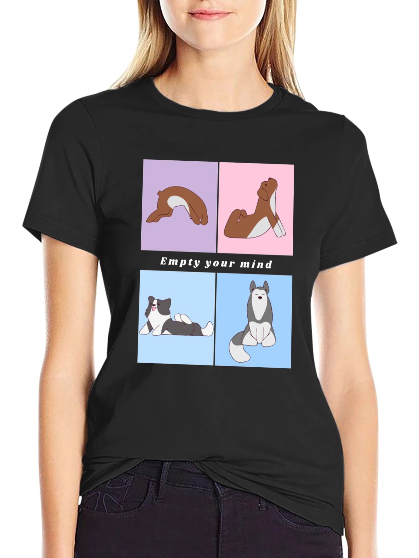 Yoga Dog Graphic Tee - Empty Your Mind