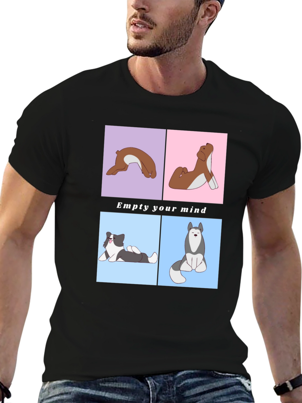 Yoga Dog Graphic Tee - Empty Your Mind