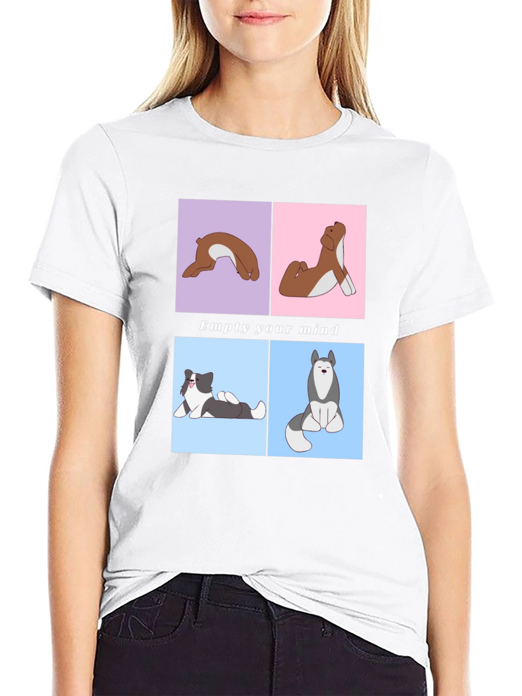 Yoga Dog Graphic Tee - Empty Your Mind