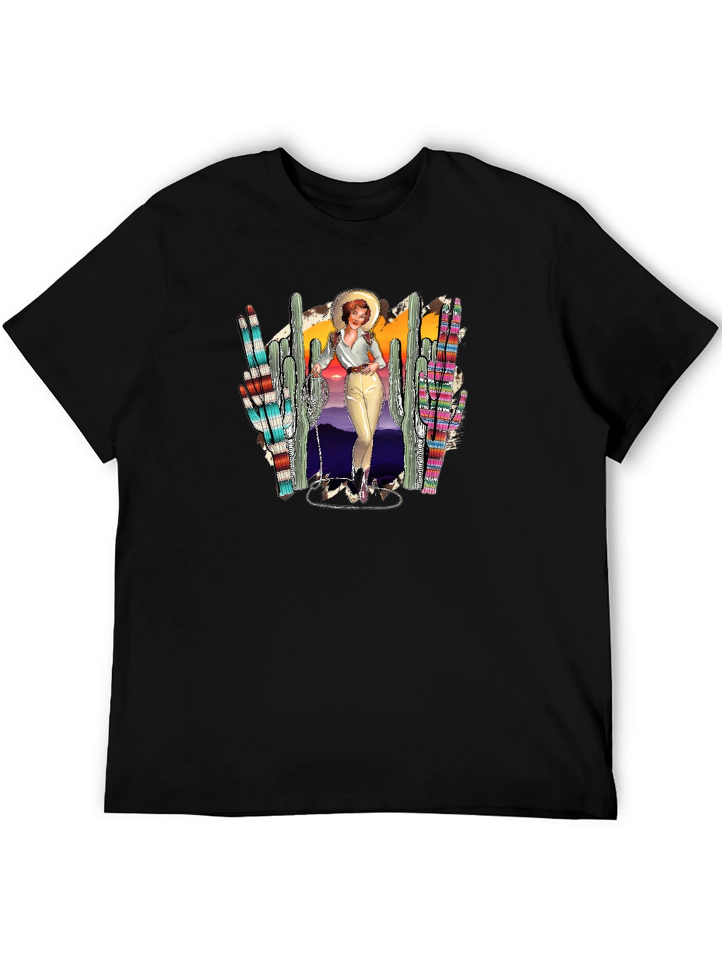 Retro Western Desert Graphic T-Shirt