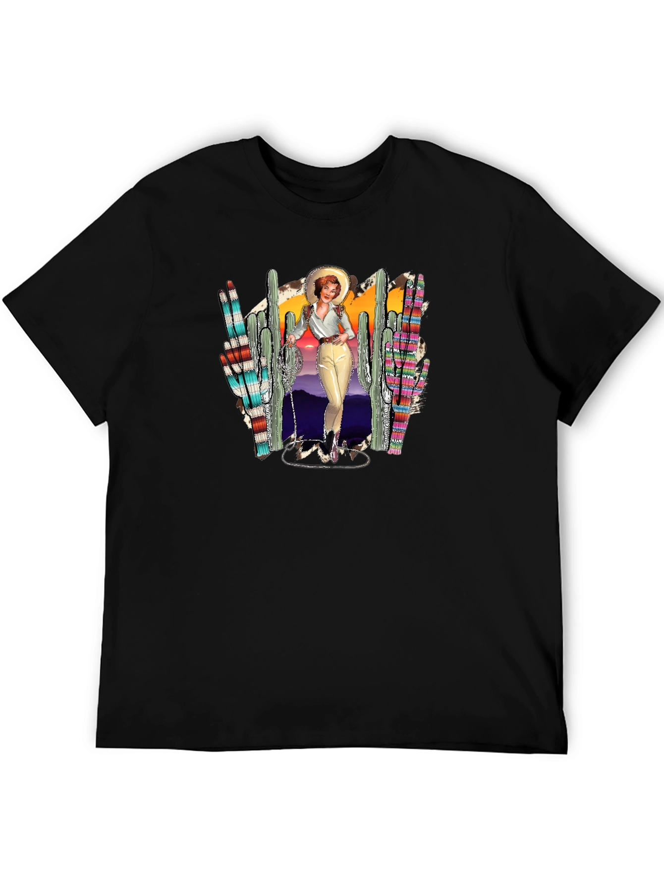 Retro Western Desert Graphic T-Shirt