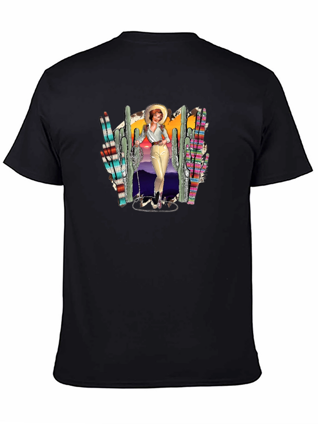 Retro Western Desert Graphic T-Shirt