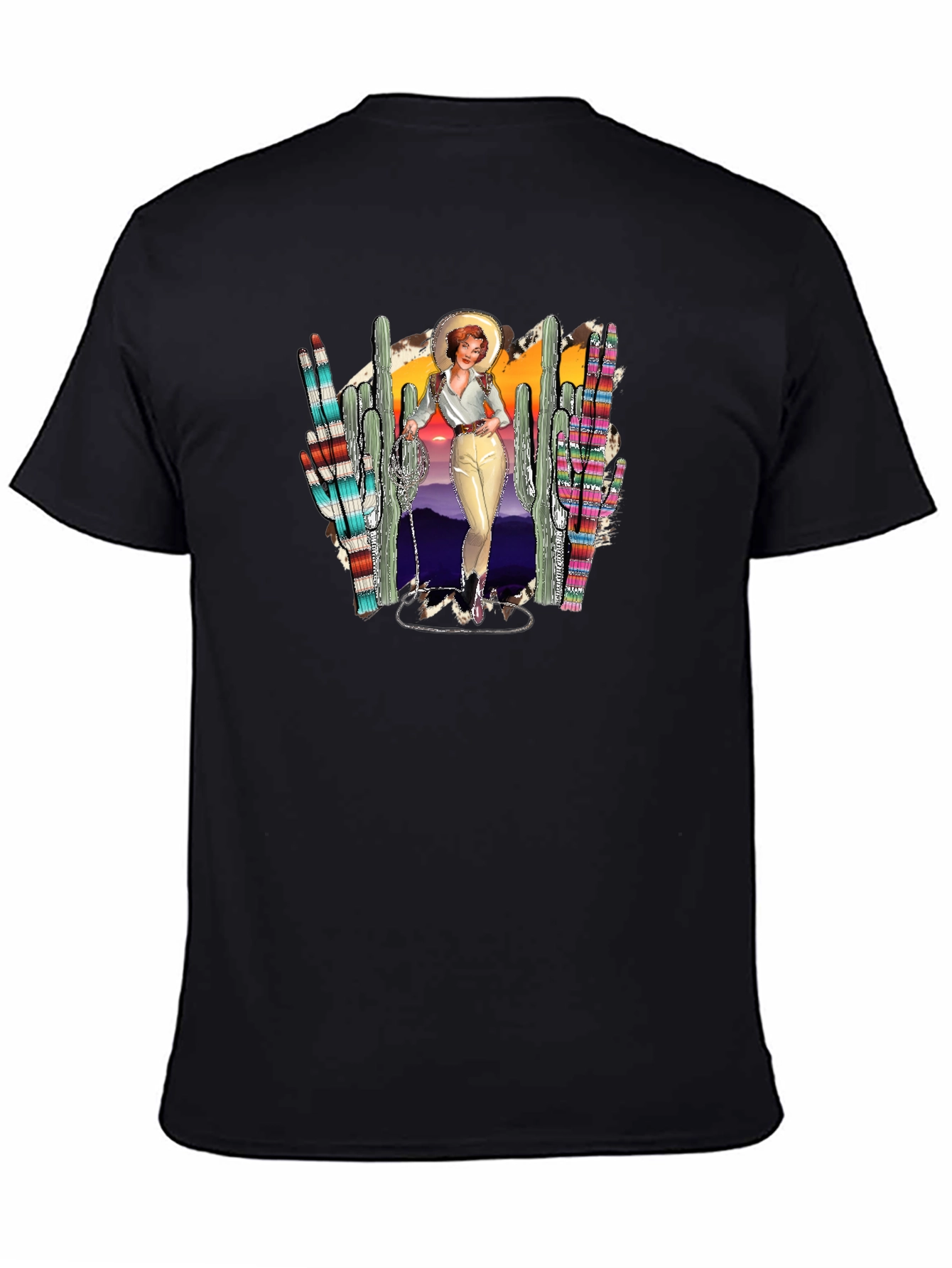 Retro Western Desert Graphic T-Shirt