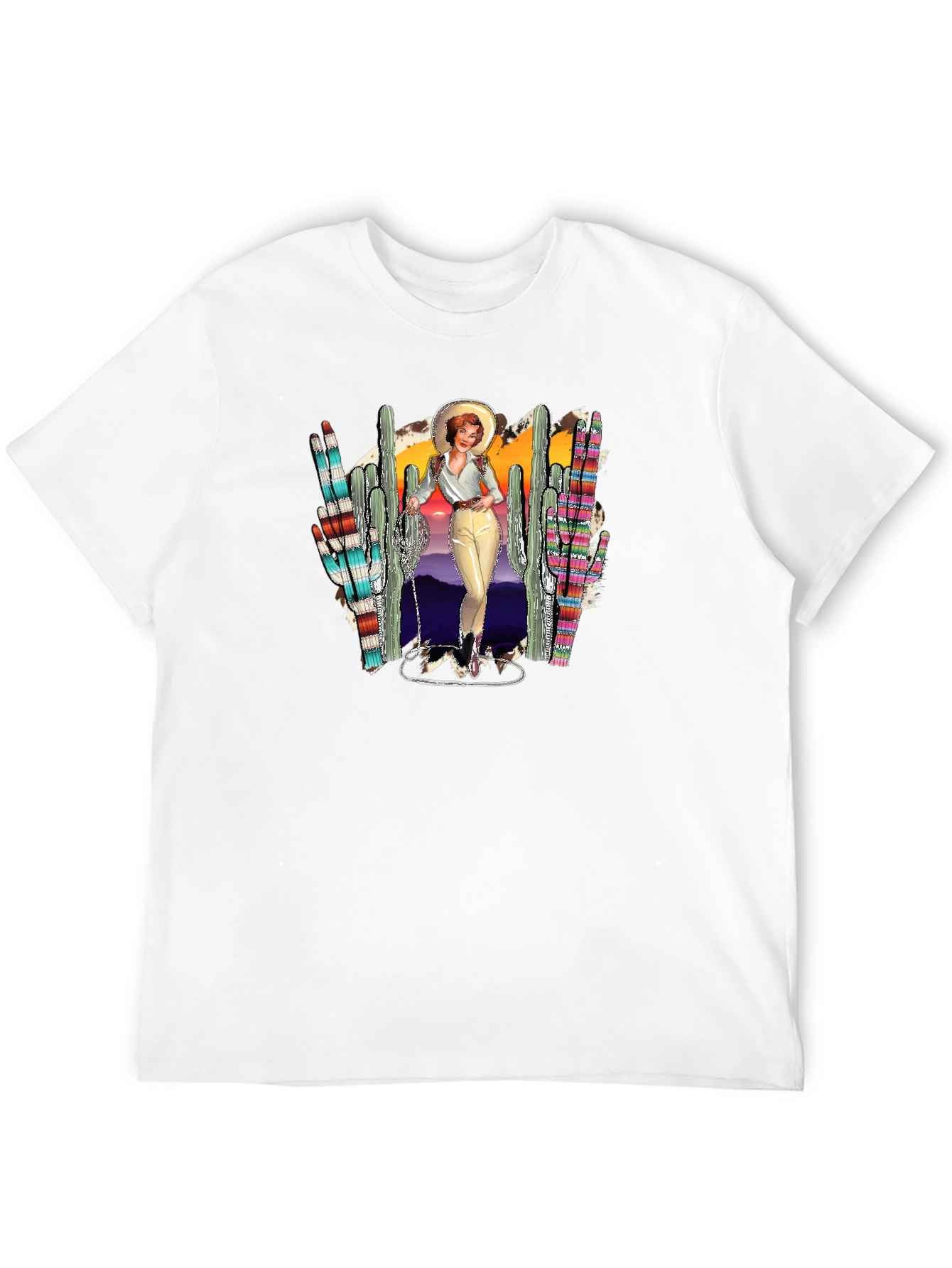 Retro Western Desert Graphic T-Shirt