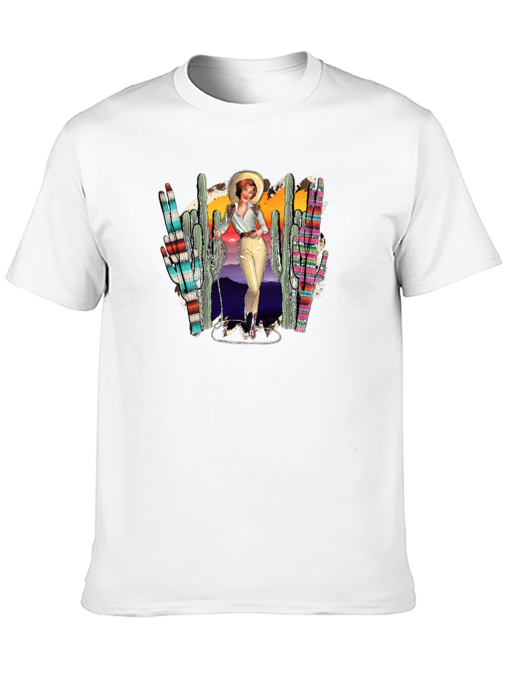 Retro Western Desert Graphic T-Shirt