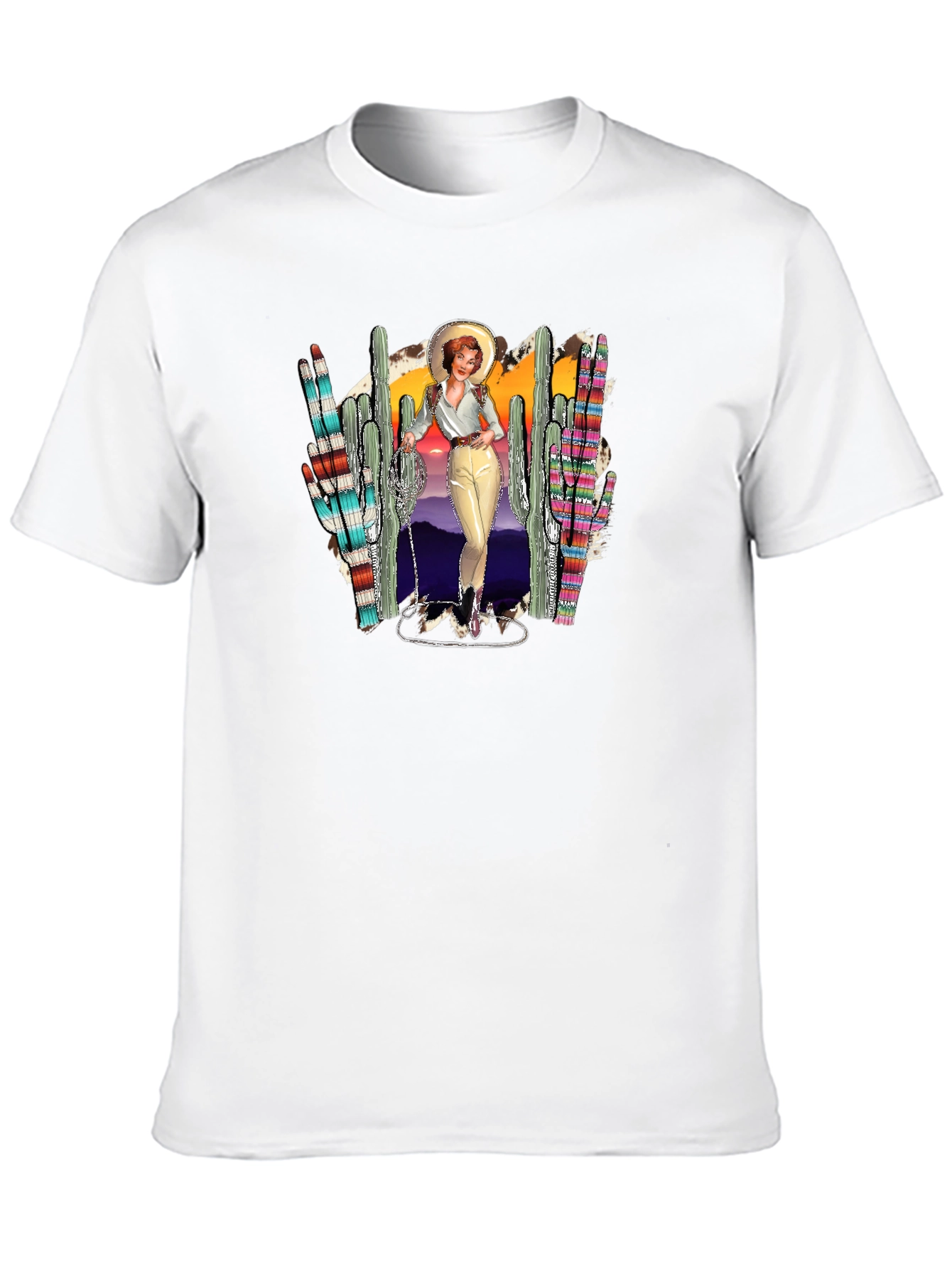 Retro Western Desert Graphic T-Shirt