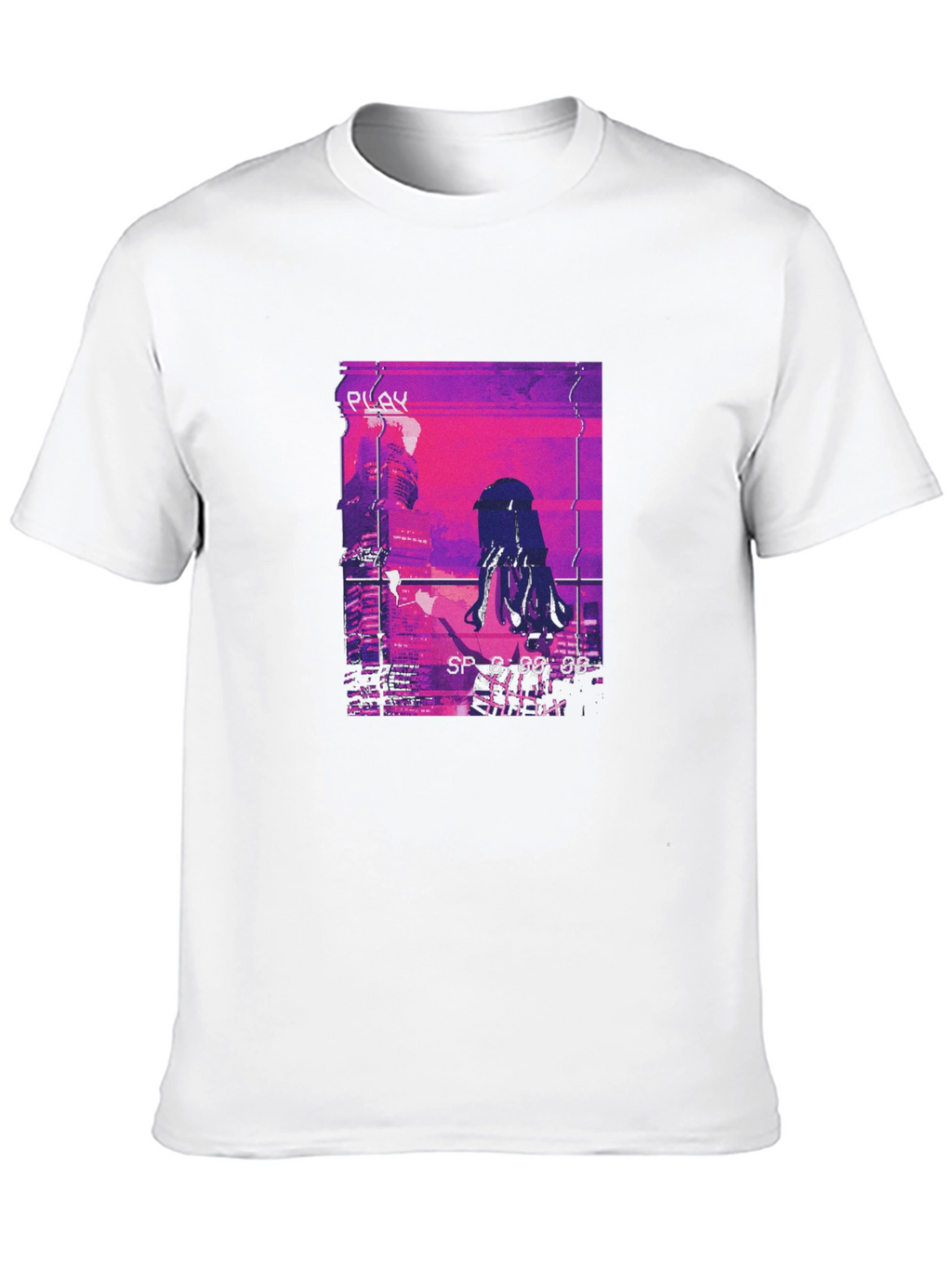 Anime Girl Cityscape Graphic T-Shirt