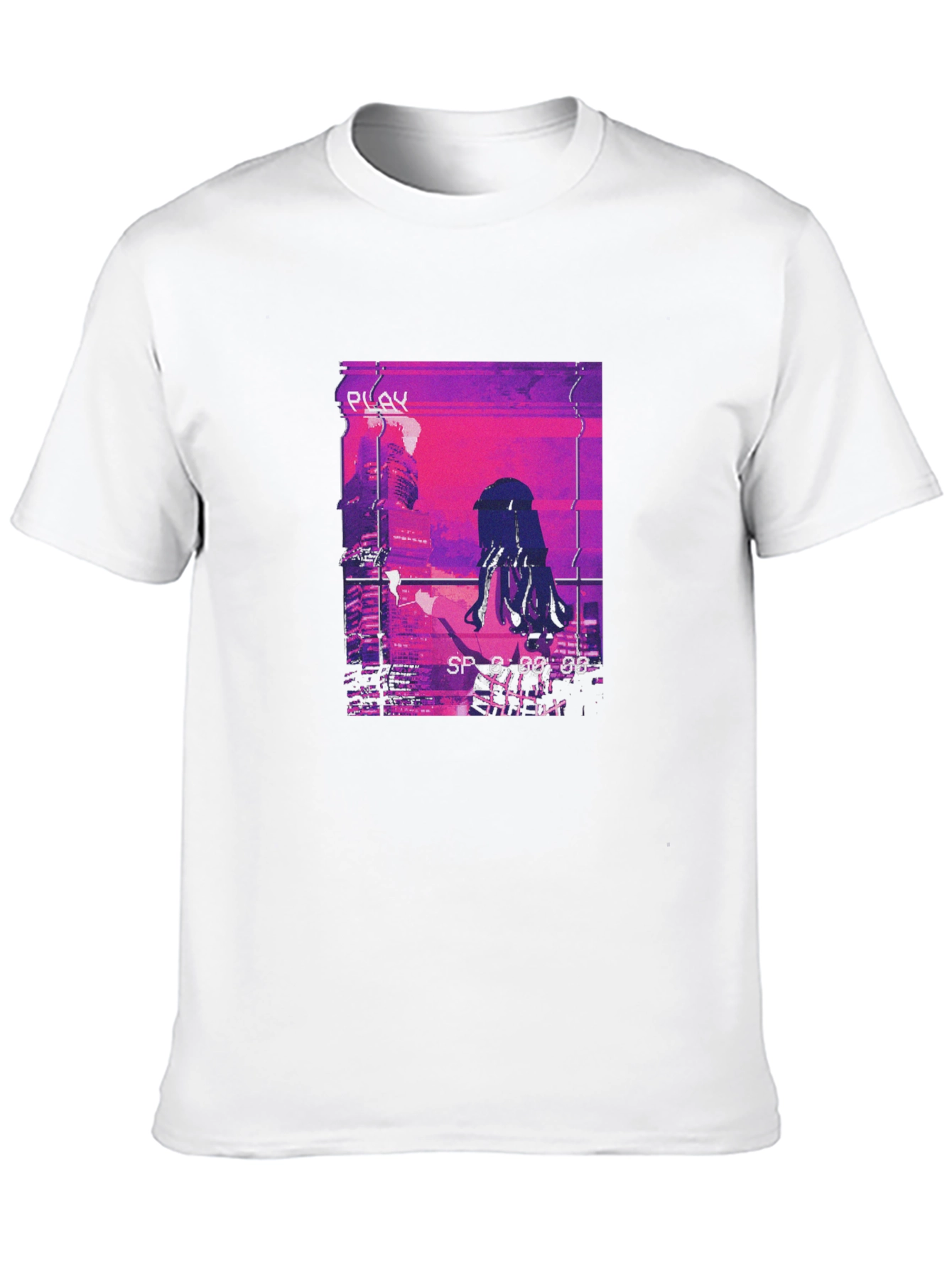 Anime Girl Cityscape Graphic T-Shirt