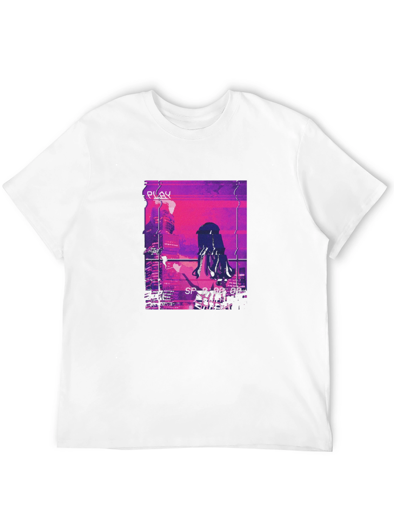 Anime Girl Cityscape Graphic T-Shirt