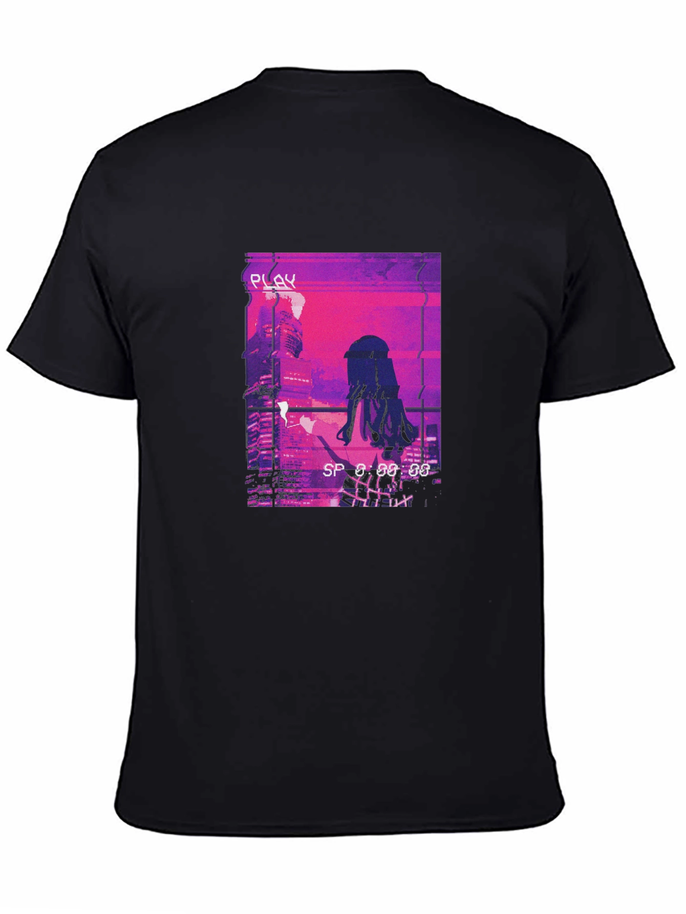 Anime Girl Cityscape Graphic T-Shirt