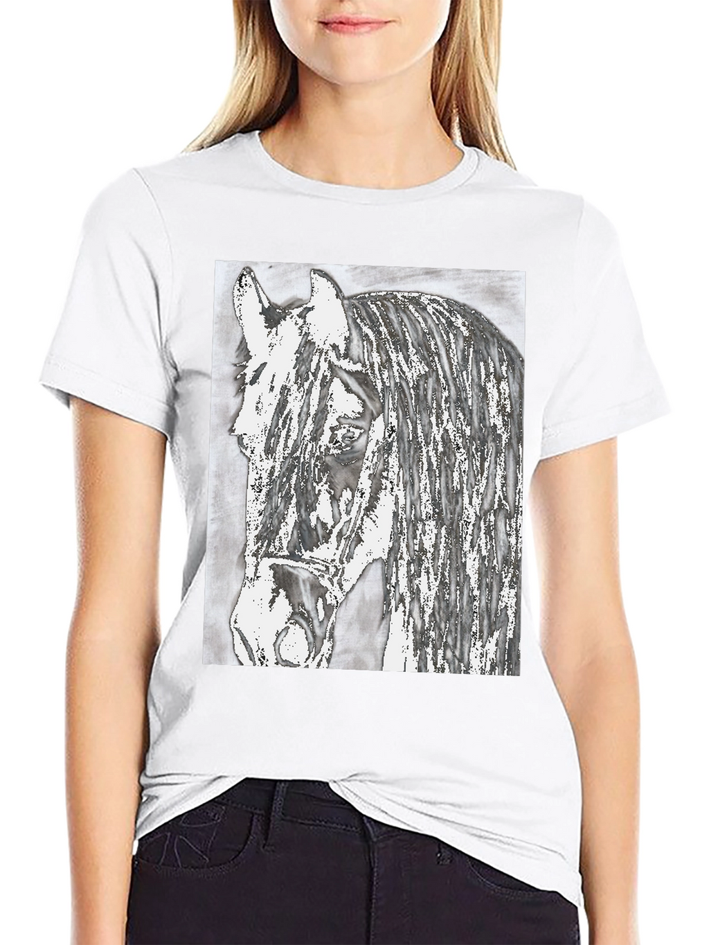Horse Graphic Print T-Shirt