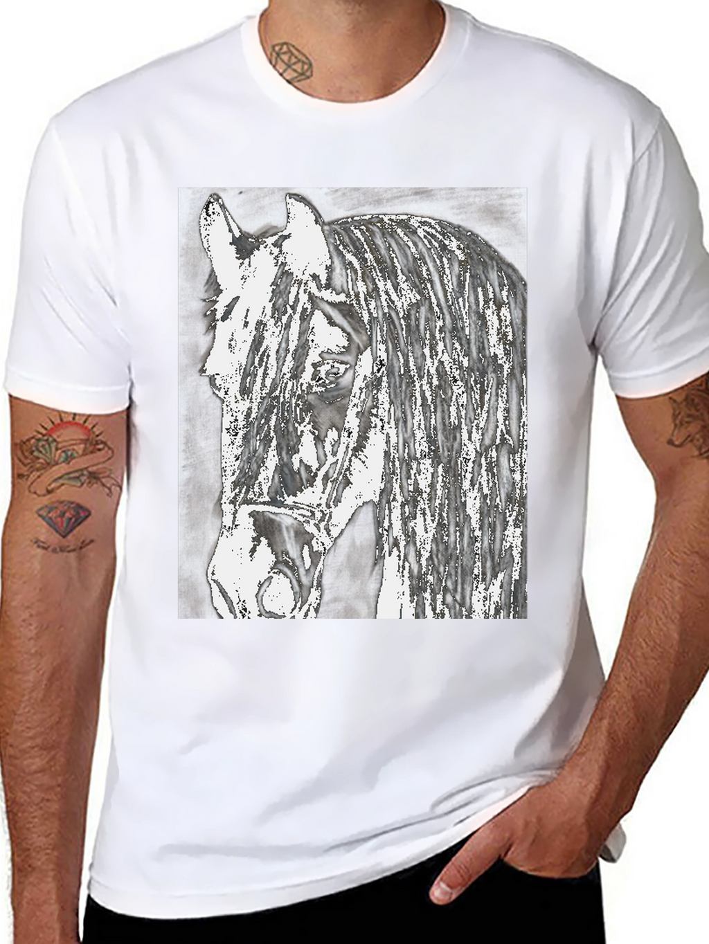 Horse Graphic Print T-Shirt