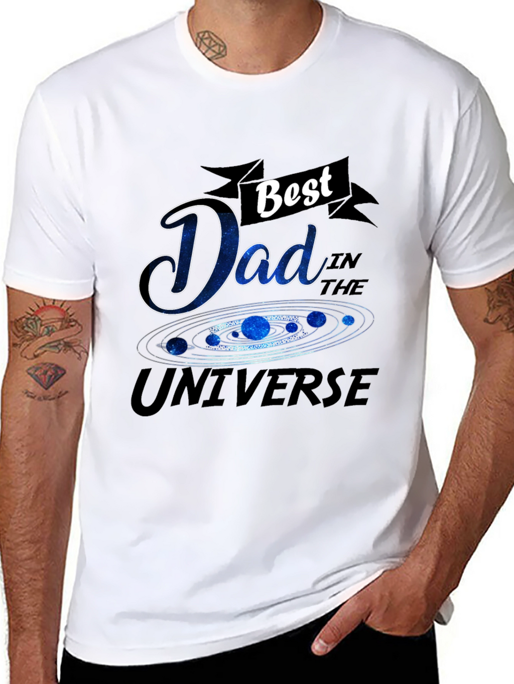 Best Dad in the Universe Graphic T-Shirt