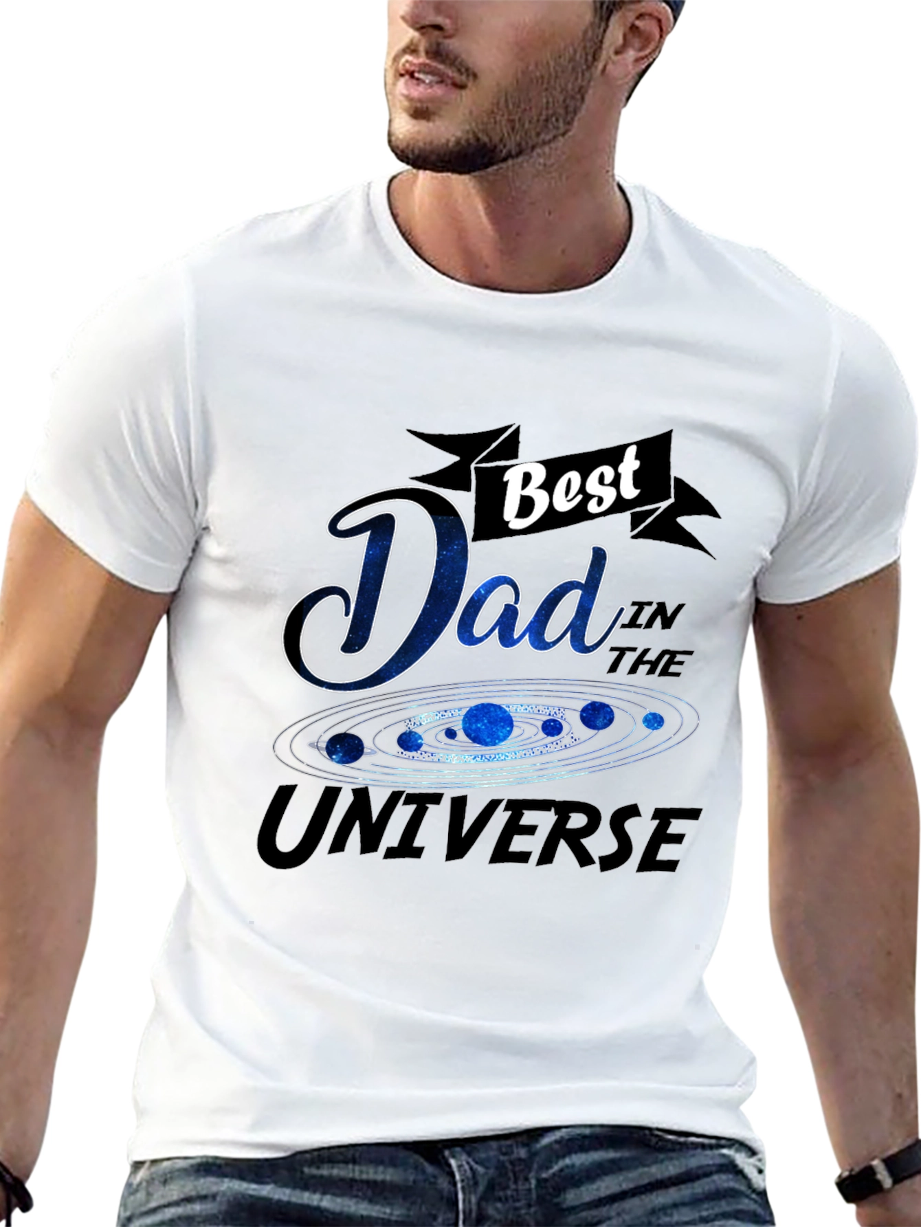 Best Dad in the Universe Graphic T-Shirt