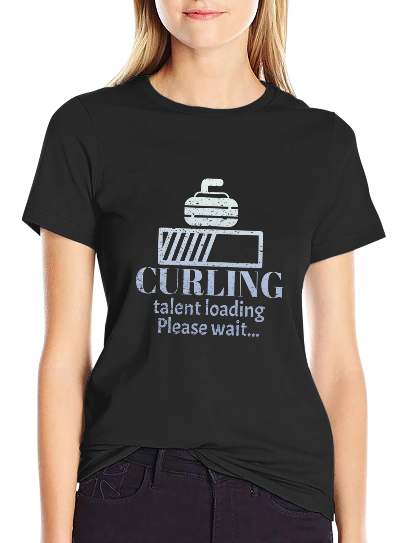 Curling Talent Loading T-Shirt - Funny Sports Tee