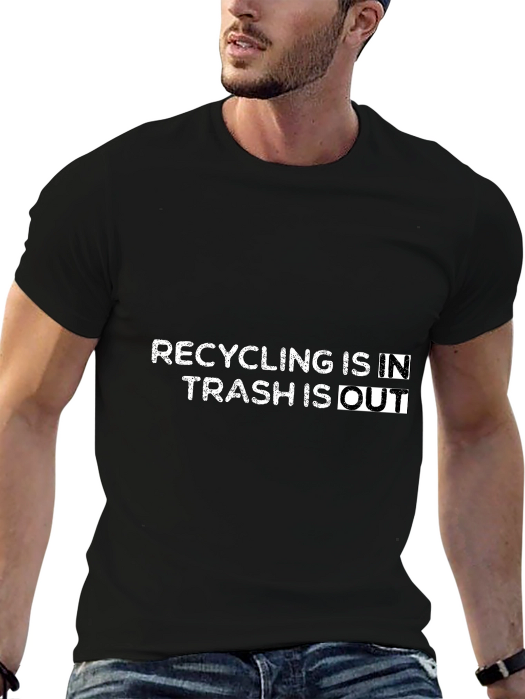 Recycling In Trash Out Graphic Tee