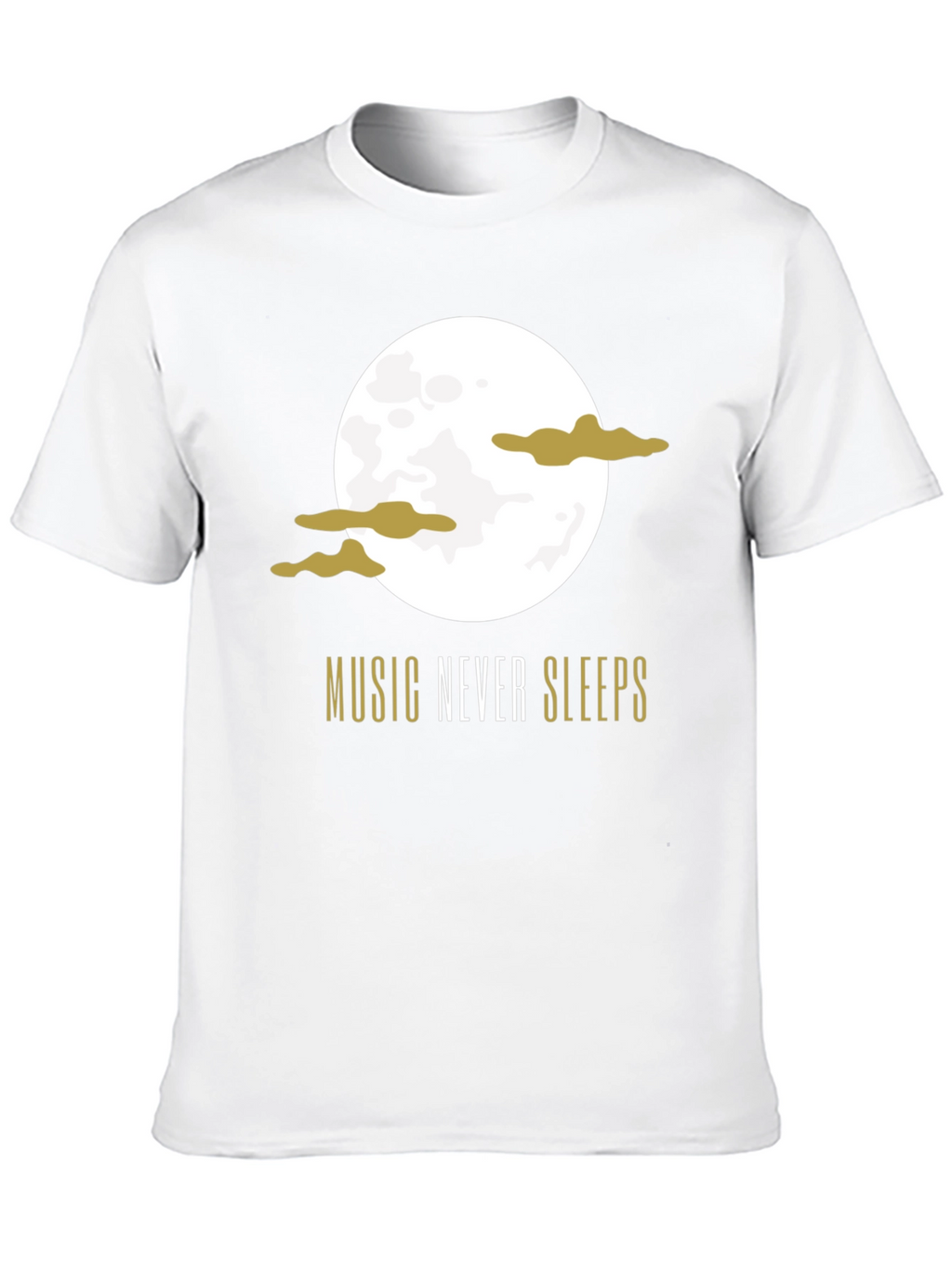 Music Never Sleeps Black Graphic T-Shirt