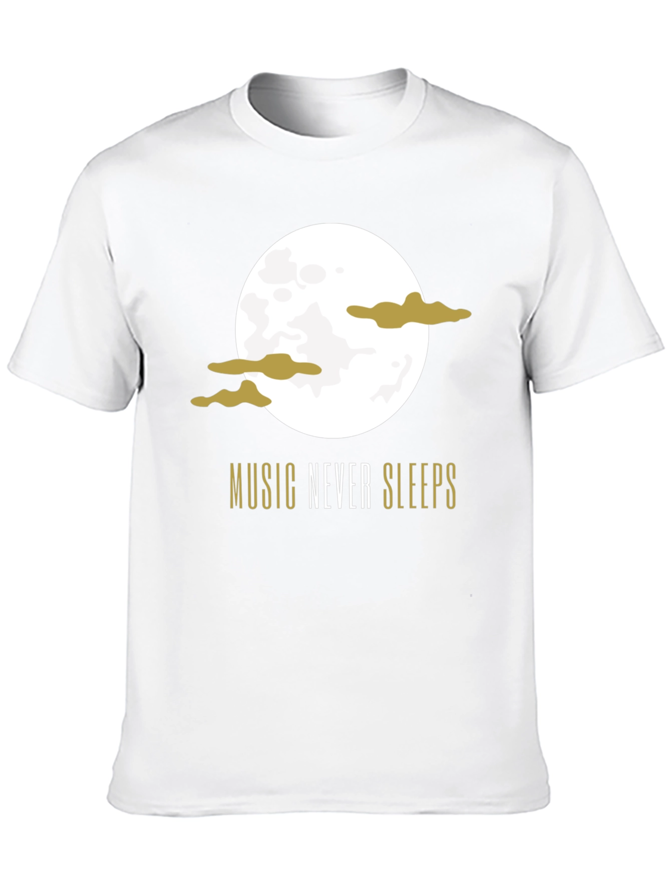 Music Never Sleeps Black Graphic T-Shirt
