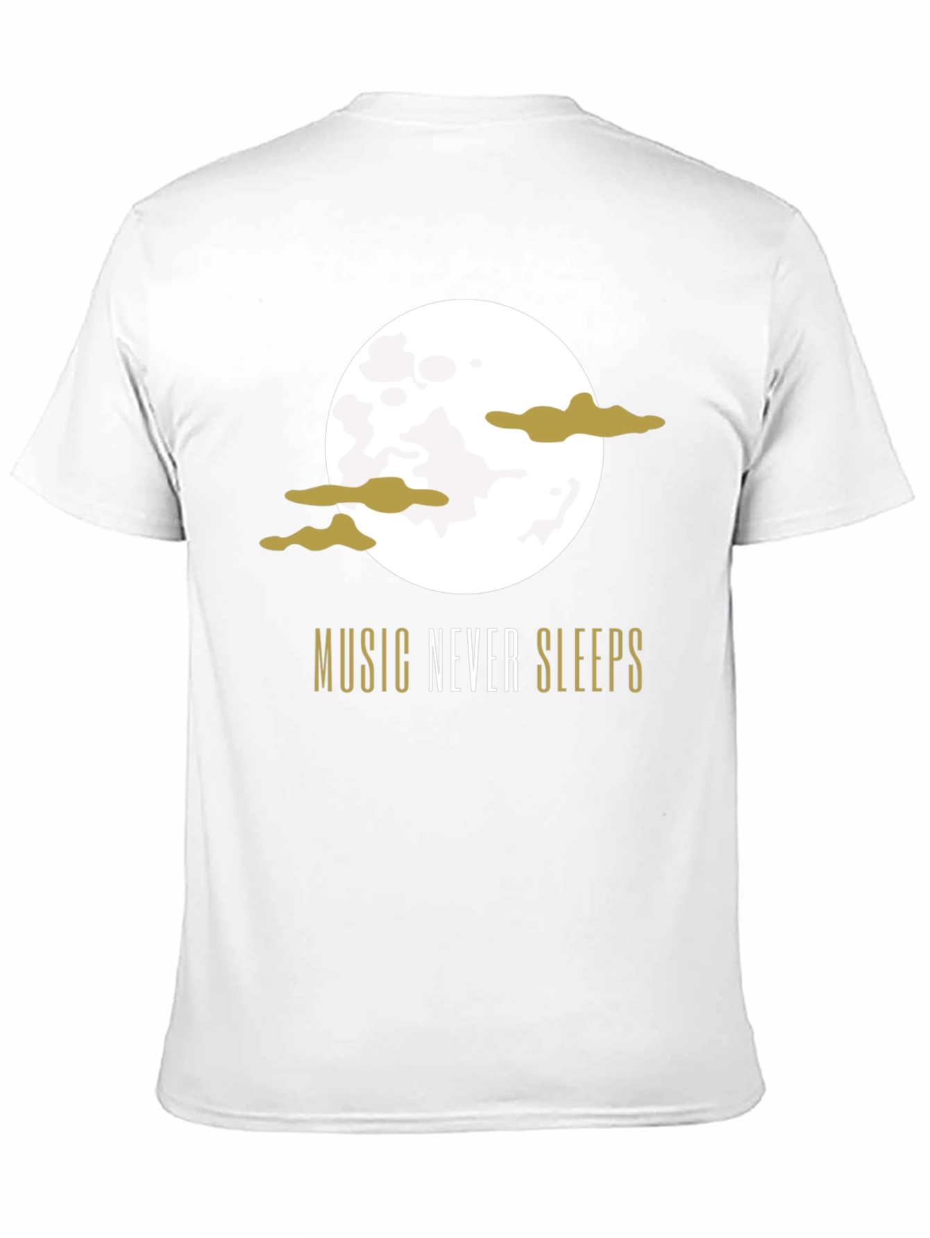Music Never Sleeps Black Graphic T-Shirt