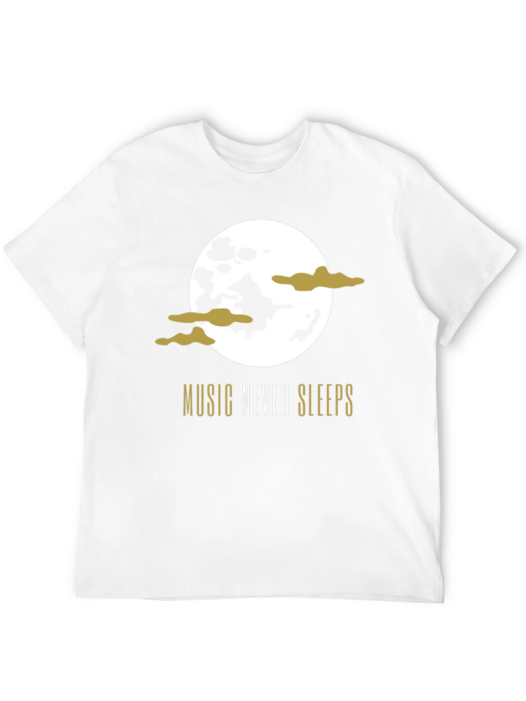 Music Never Sleeps Black Graphic T-Shirt