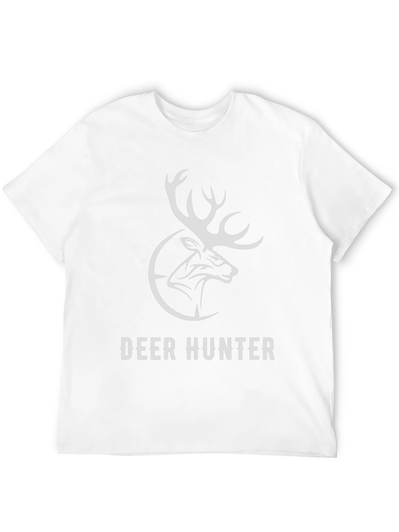 Deer Hunter Graphic Tee - Black Cotton T-Shirt