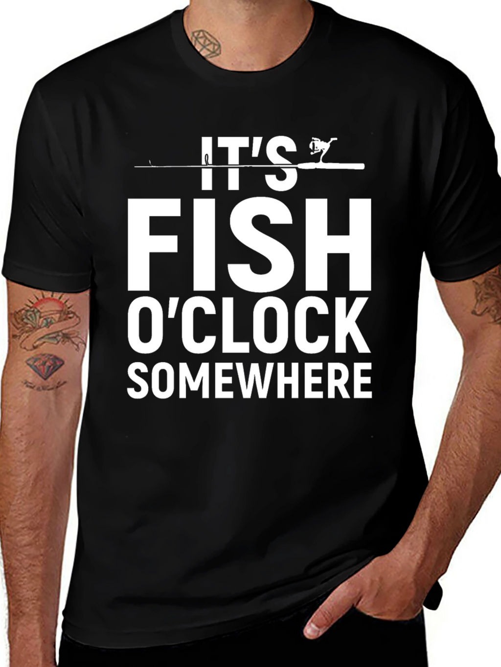 Its Fish OClock T-Shirt - Fishing Humor Tee