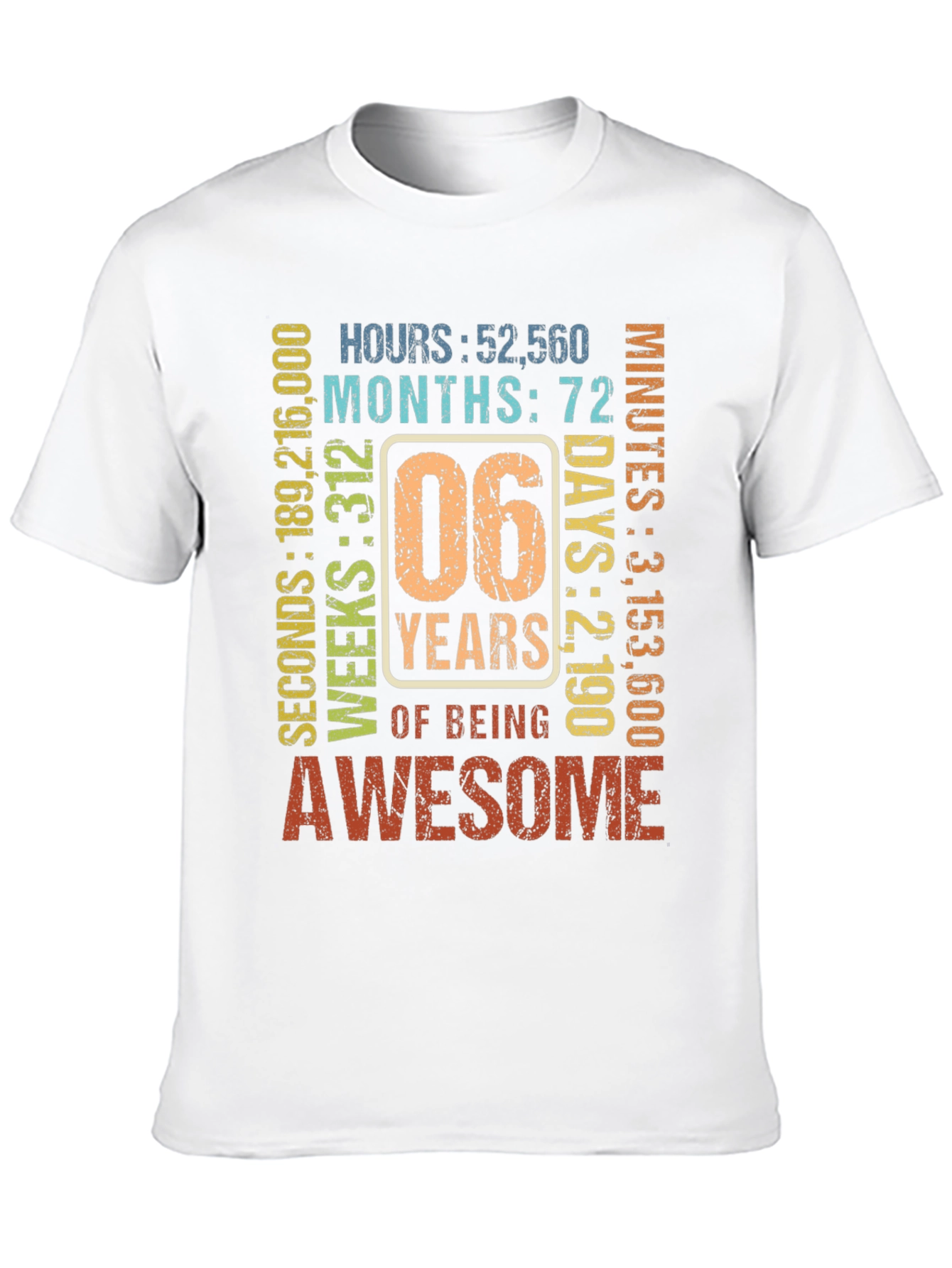 6th Birthday Awesome T-Shirt
