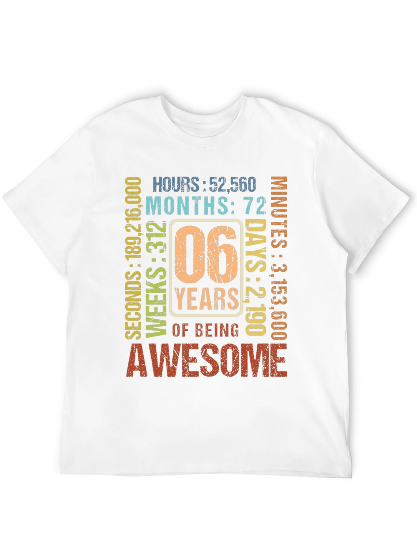 6th Birthday Awesome T-Shirt